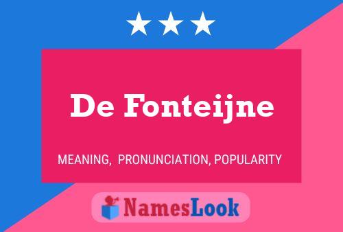 ملصق اسم De Fonteijne