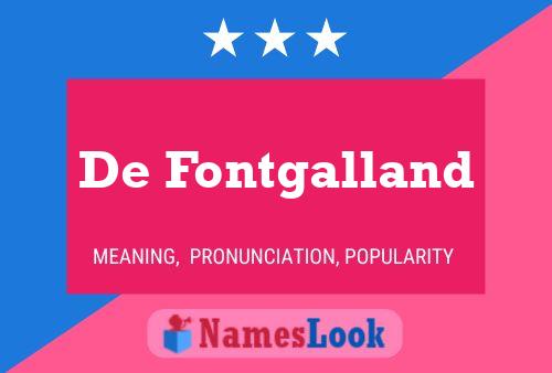 ملصق اسم De Fontgalland