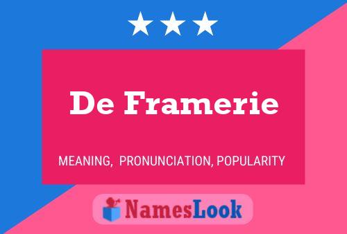 ملصق اسم De Framerie