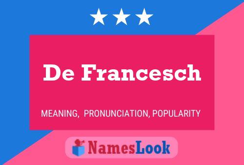 ملصق اسم De Francesch