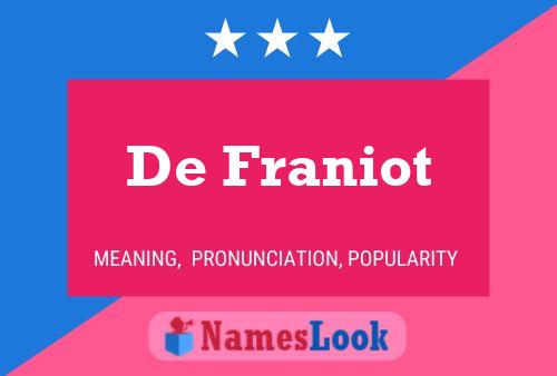 ملصق اسم De Franiot