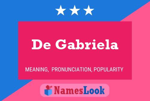 ملصق اسم De Gabriela