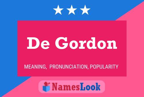 ملصق اسم De Gordon