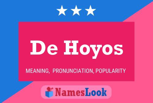 ملصق اسم De Hoyos