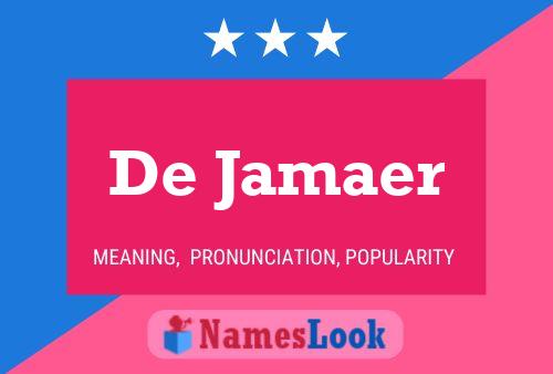 ملصق اسم De Jamaer