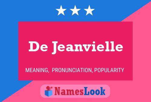 ملصق اسم De Jeanvielle