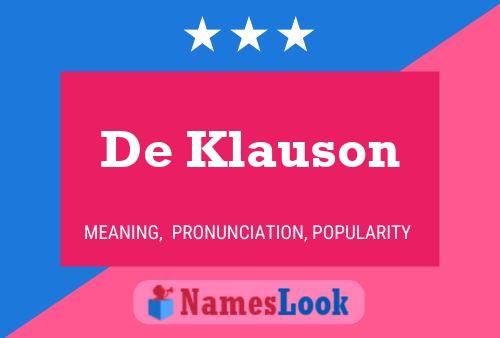 ملصق اسم De Klauson