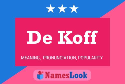 ملصق اسم De Koff