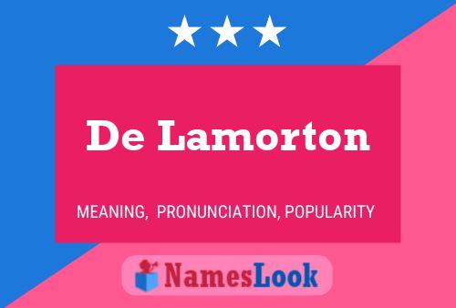 ملصق اسم De Lamorton