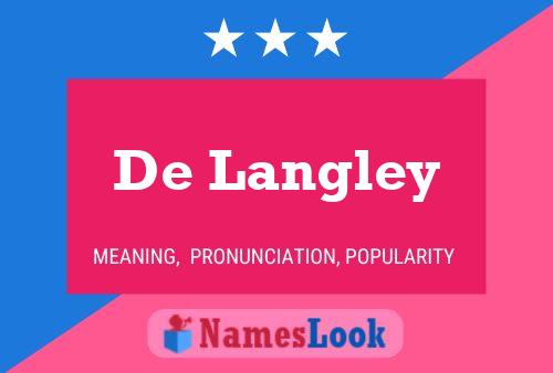 ملصق اسم De Langley