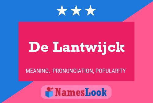 ملصق اسم De Lantwijck