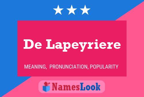 ملصق اسم De Lapeyriere