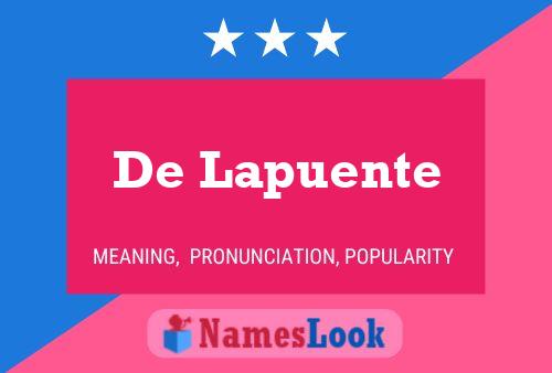 ملصق اسم De Lapuente