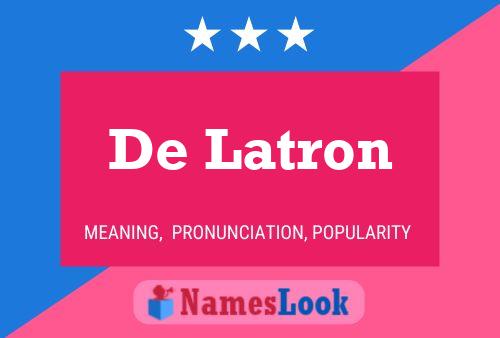 ملصق اسم De Latron