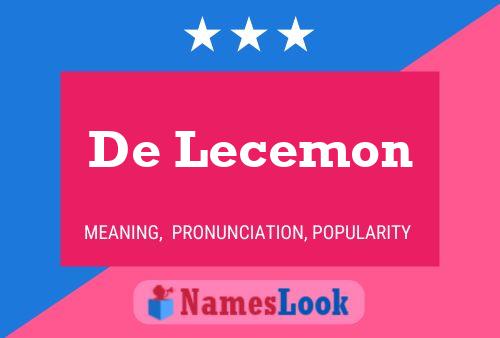 ملصق اسم De Lecemon