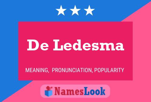 ملصق اسم De Ledesma