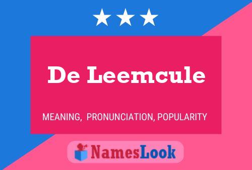 ملصق اسم De Leemcule