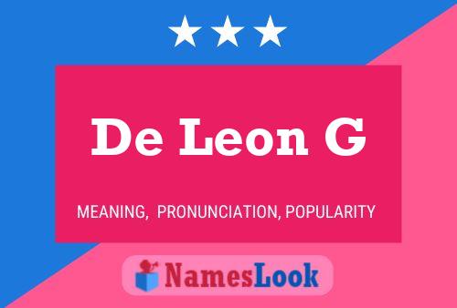 ملصق اسم De Leon G