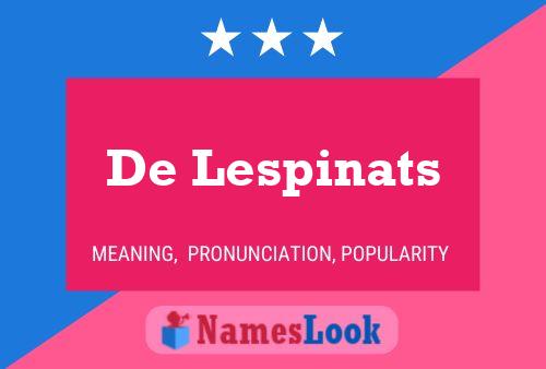 ملصق اسم De Lespinats