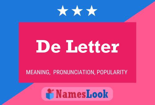 ملصق اسم De Letter