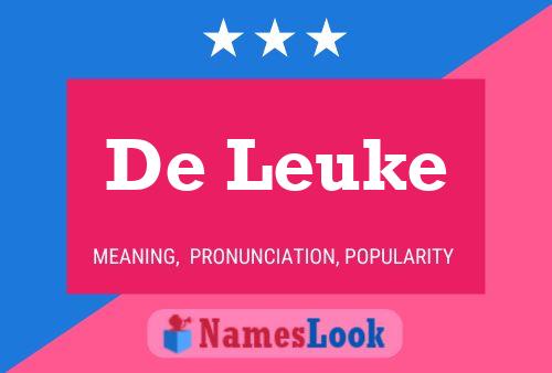 ملصق اسم De Leuke