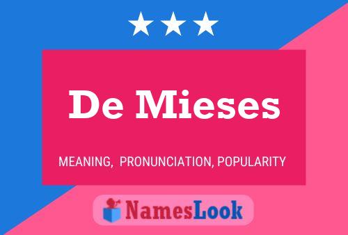 ملصق اسم De Mieses