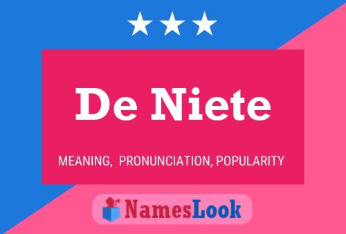 ملصق اسم De Niete