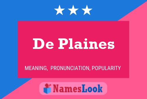 ملصق اسم De Plaines