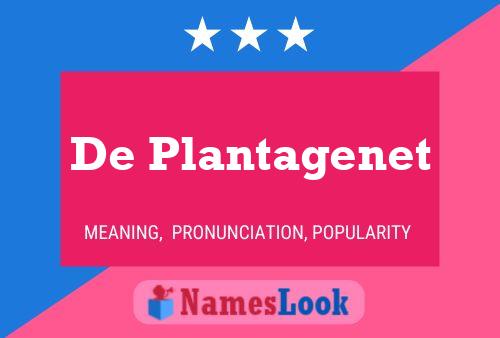 ملصق اسم De Plantagenet