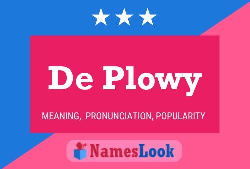 ملصق اسم De Plowy