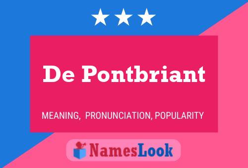 ملصق اسم De Pontbriant