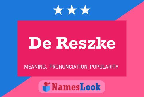 ملصق اسم De Reszke