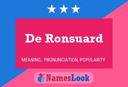 ملصق اسم De Ronsuard