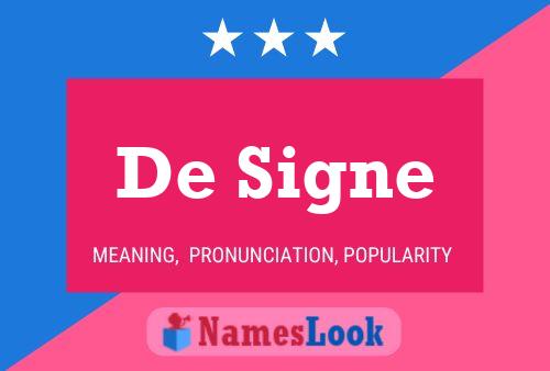 ملصق اسم De Signe