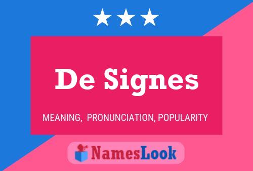 ملصق اسم De Signes