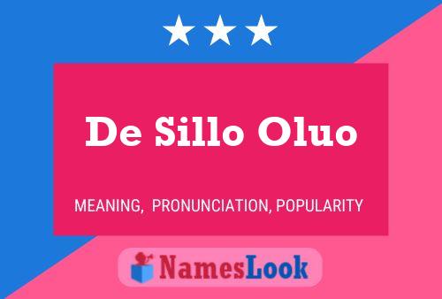 ملصق اسم De Sillo Oluo