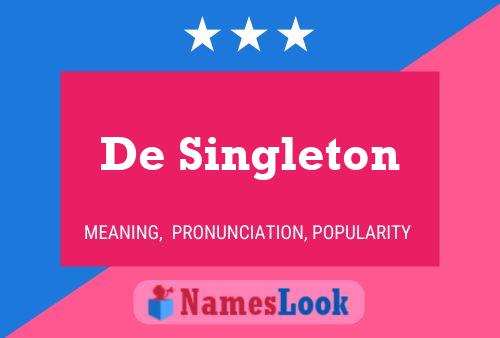 ملصق اسم De Singleton