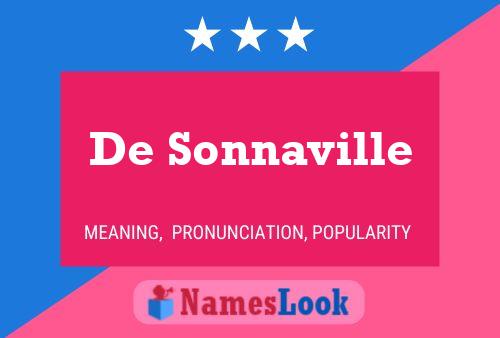 ملصق اسم De Sonnaville