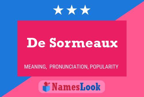 ملصق اسم De Sormeaux