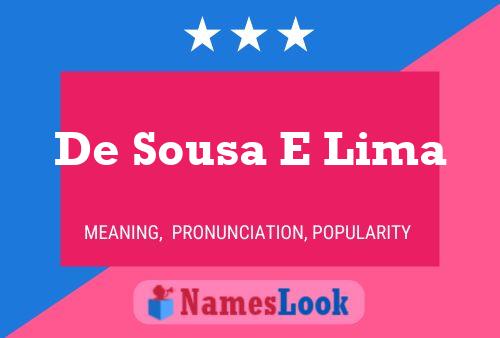 ملصق اسم De Sousa E Lima