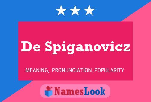 ملصق اسم De Spiganovicz