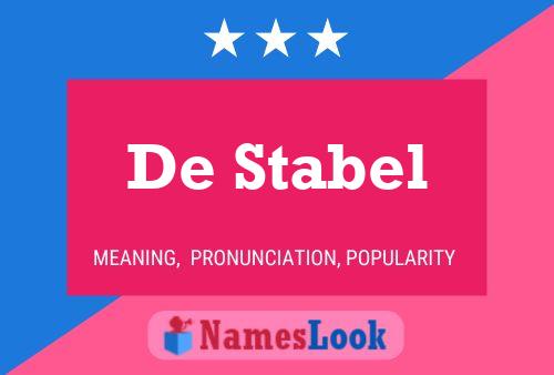 ملصق اسم De Stabel