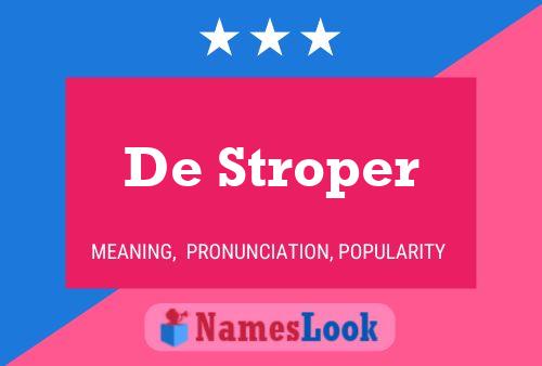 ملصق اسم De Stroper