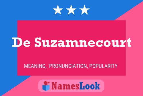 ملصق اسم De Suzamnecourt