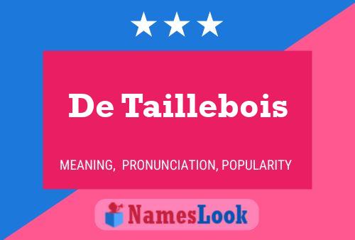 ملصق اسم De Taillebois