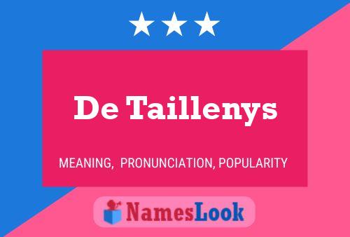 ملصق اسم De Taillenys