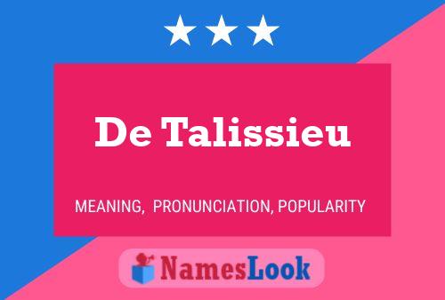 ملصق اسم De Talissieu