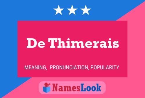 ملصق اسم De Thimerais