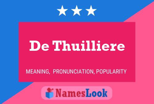 ملصق اسم De Thuilliere