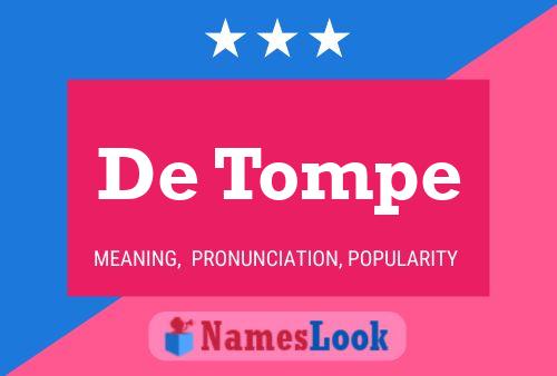 ملصق اسم De Tompe